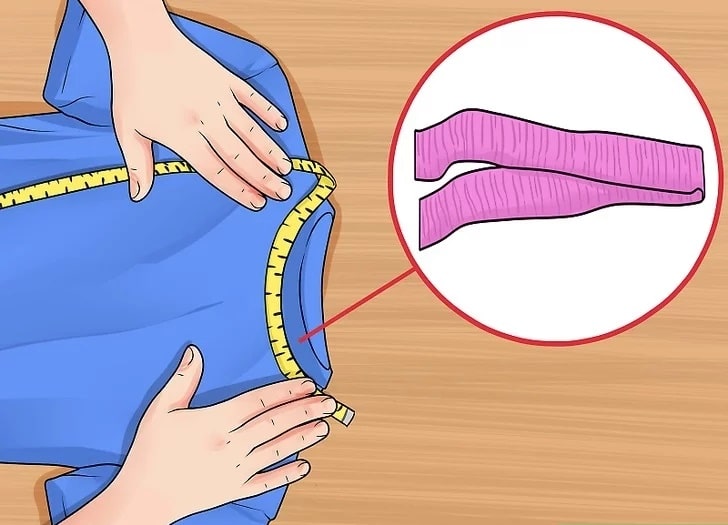 آماده سازی ریبینگ برای دوختن دوخت تیشرت خانگی