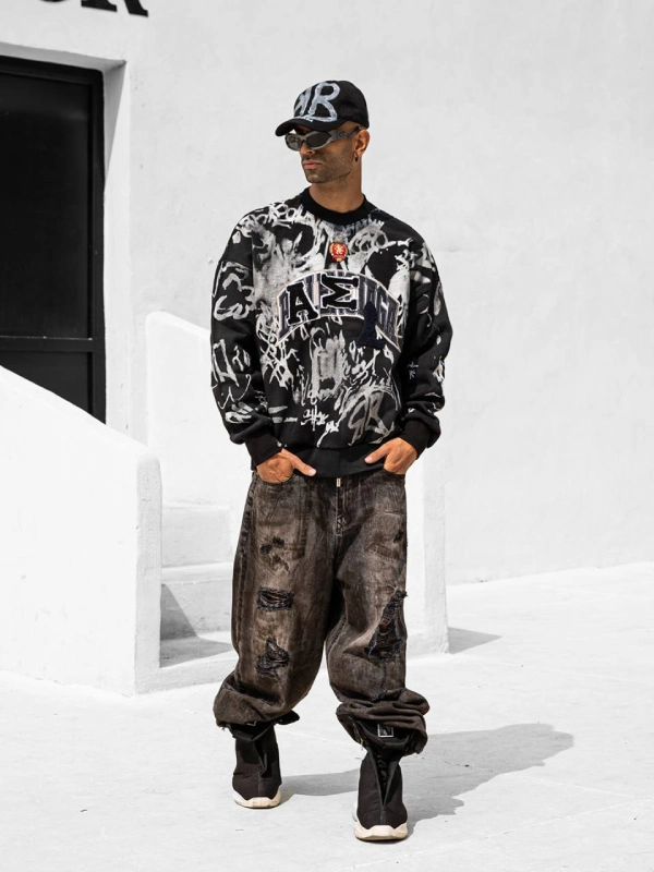 خرید و قیمت دورس مشکی مردانه چاپدار طرح تدی AML